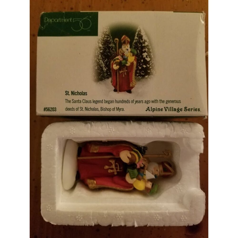"St. Nicholas" #56203 Alpine Village Series -Retired-